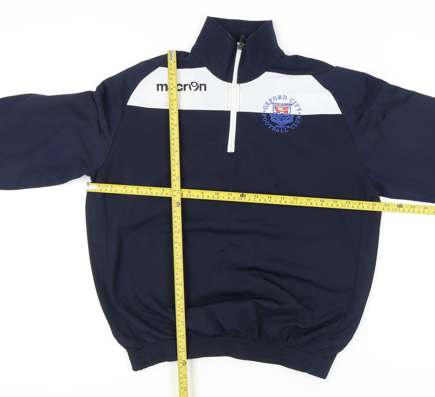 Mens UK Size M Macron Blue 1/2 Zip Sweatshirt