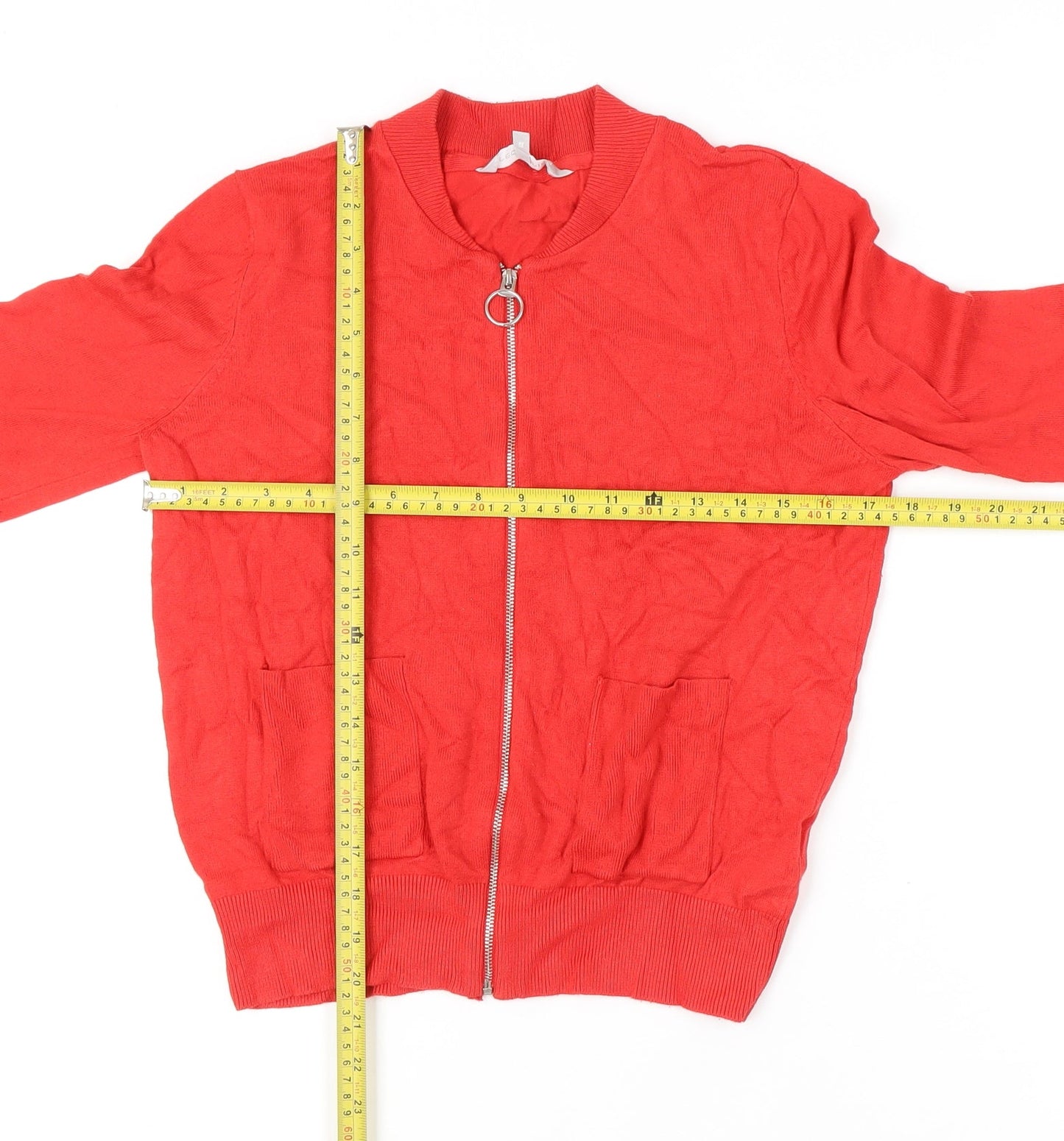 Womens UK Size 12 Red Herring Red Full Zip Jumper