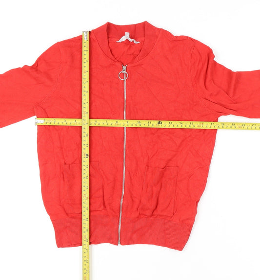 Womens UK Size 12 Red Herring Red Full Zip Jumper