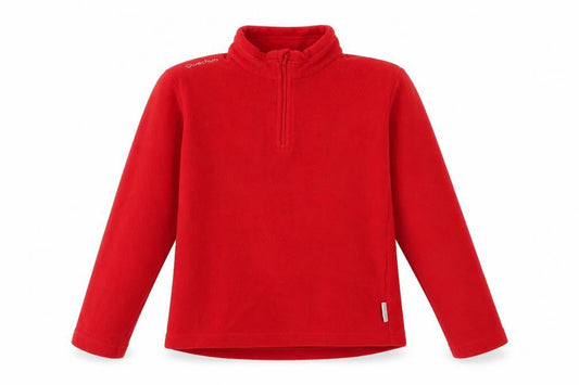 Decathlon Girls Red Fleece 1/2 Zip Sweatshirt 10 Years
