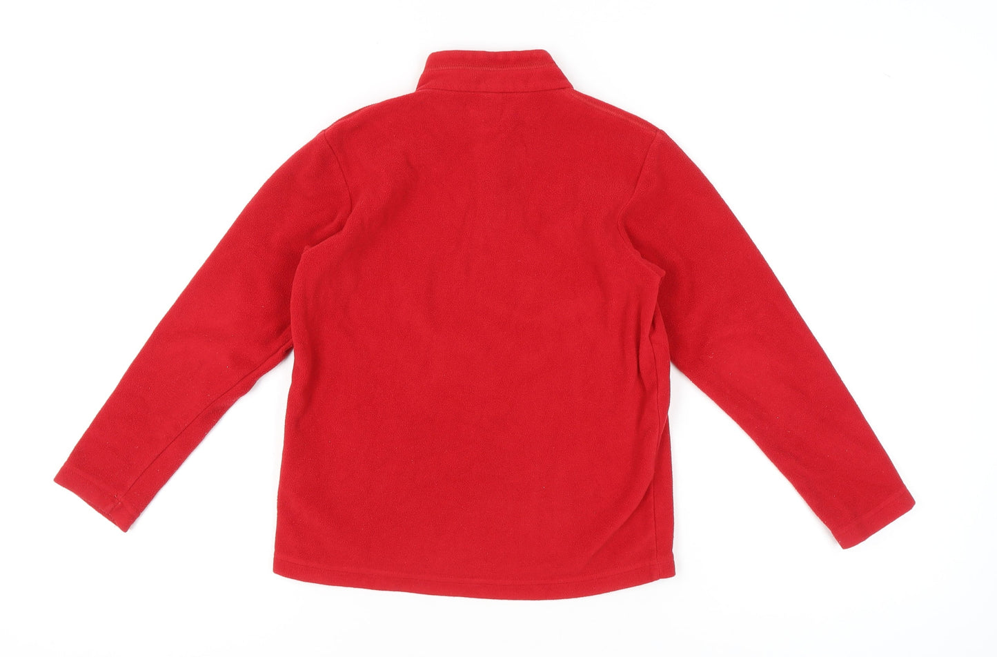 Decathlon Girls Red Fleece 1/2 Zip Sweatshirt 10 Years