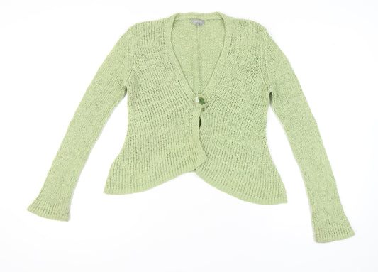 Womens UK Size M Marks and Spencer Green Cardigan Jumper