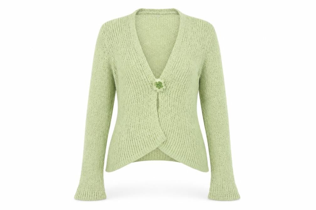 Womens UK Size M Marks and Spencer Green Cardigan Jumper
