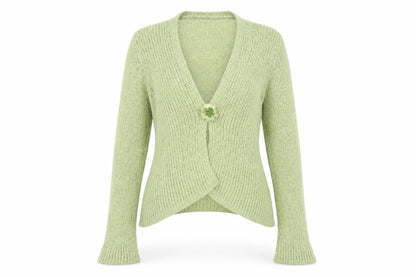 Womens UK Size M Marks and Spencer Green Cardigan Jumper