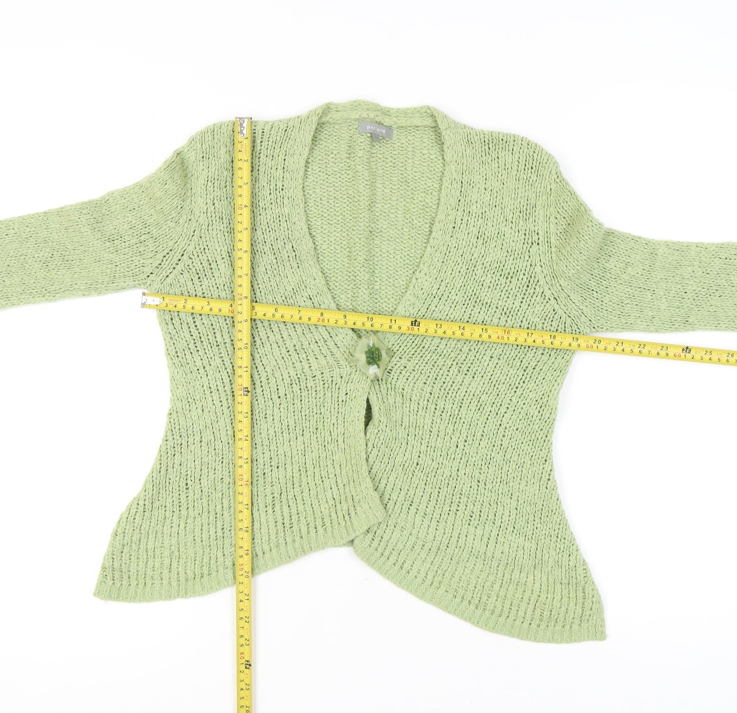 Womens UK Size M Marks and Spencer Green Cardigan Jumper