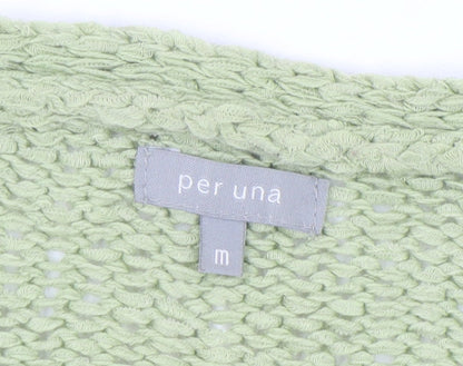 Womens UK Size M Marks and Spencer Green Cardigan Jumper