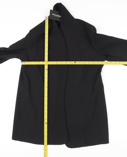 PrettyLittleThing Women's Black Blazer UK 8 Mid-Length