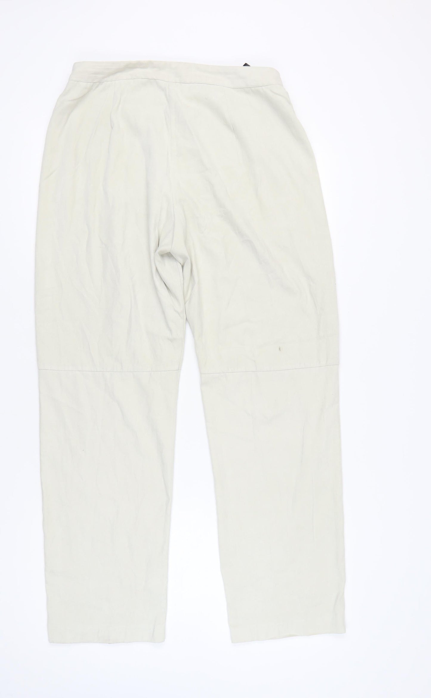 Louis Charles Women's Ivory Trousers Size 16 Polyester