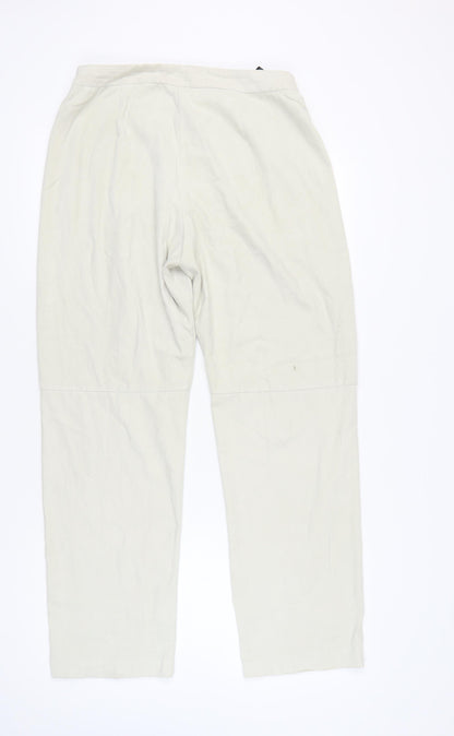 Louis Charles Women's Ivory Trousers Size 16 Polyester