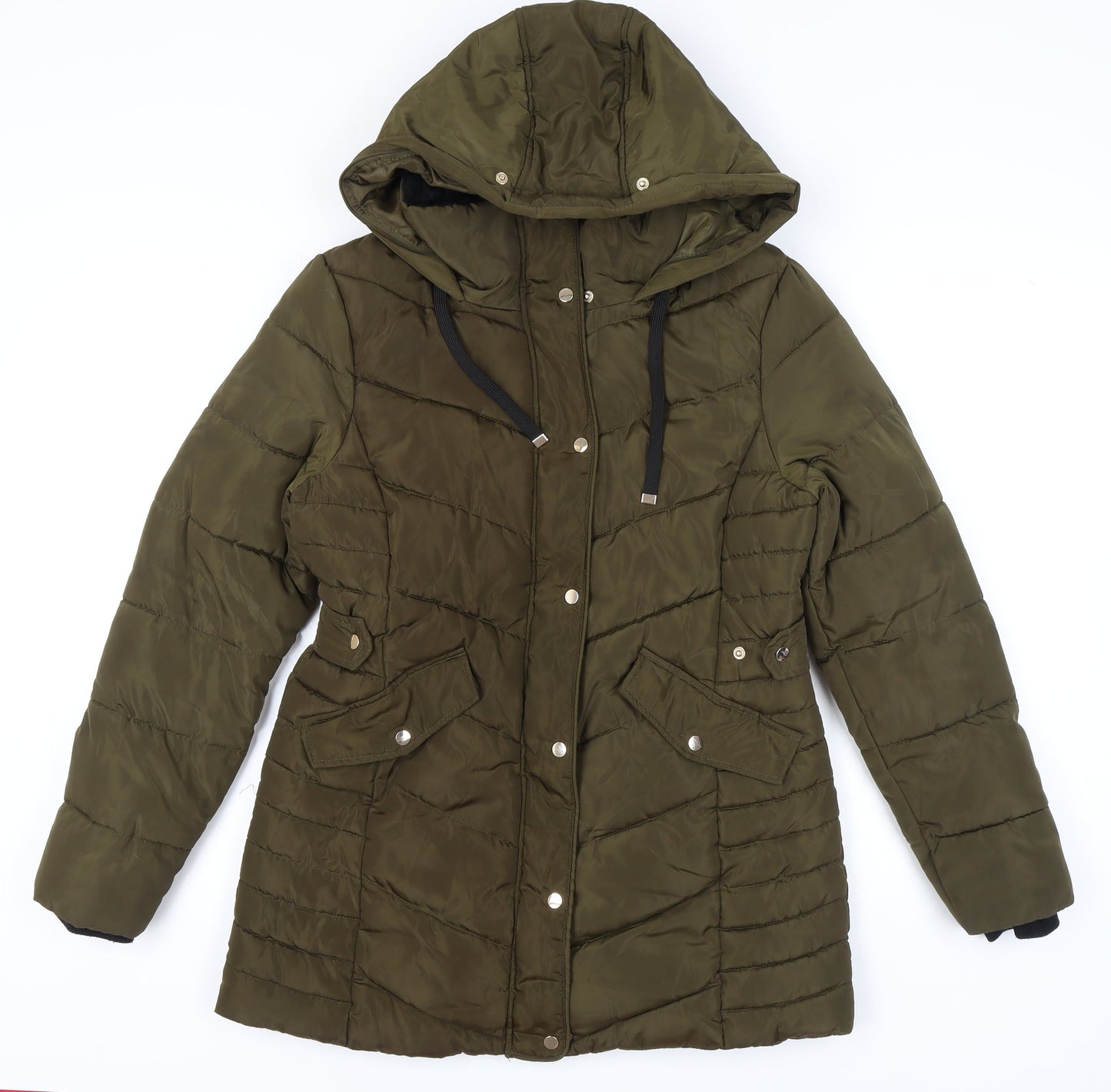 Nutmeg Women's Green Puffer Jacket Size 10