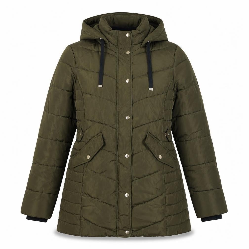 Womens UK Size 10 Nutmeg Green Puffer Jacket