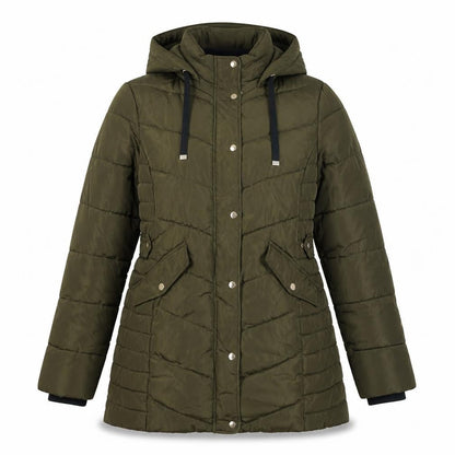 Womens UK Size 10 Nutmeg Green Puffer Jacket