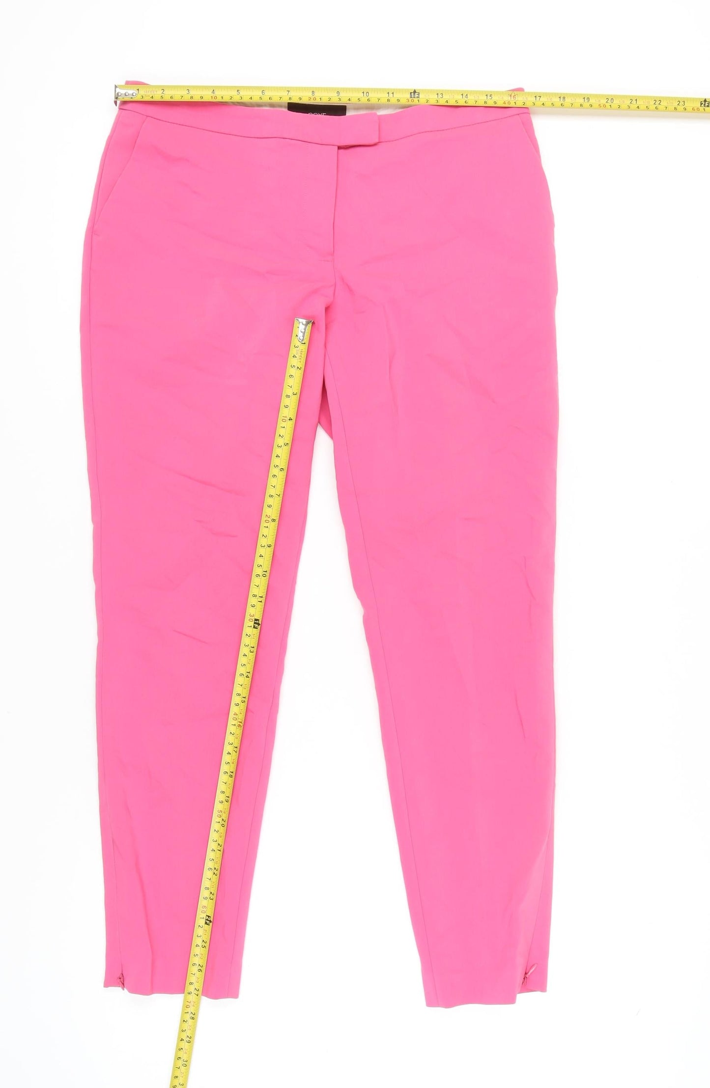 Womens UK Size 12 NEXT Regular Fit Ankle Pink Trousers