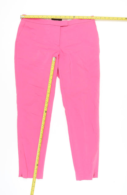 Womens UK Size 12 NEXT Regular Fit Ankle Pink Trousers