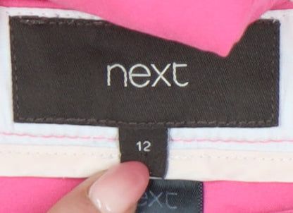 Womens UK Size 12 NEXT Regular Fit Ankle Pink Trousers