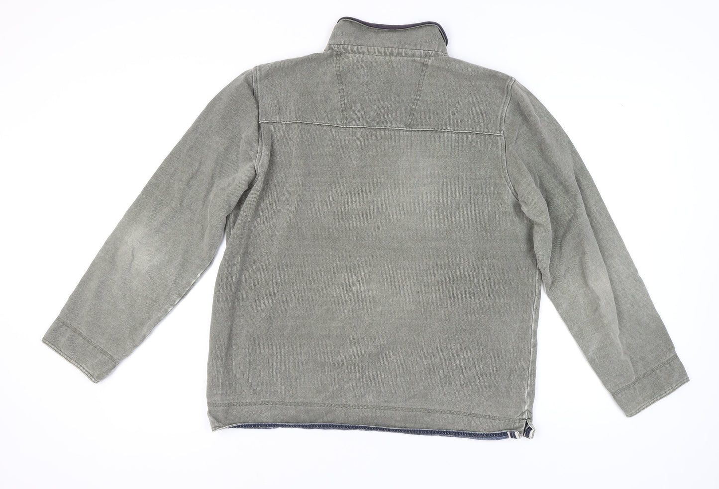 Mens UK Size L Crew Clothing Company Grey Henley Sweatshirt