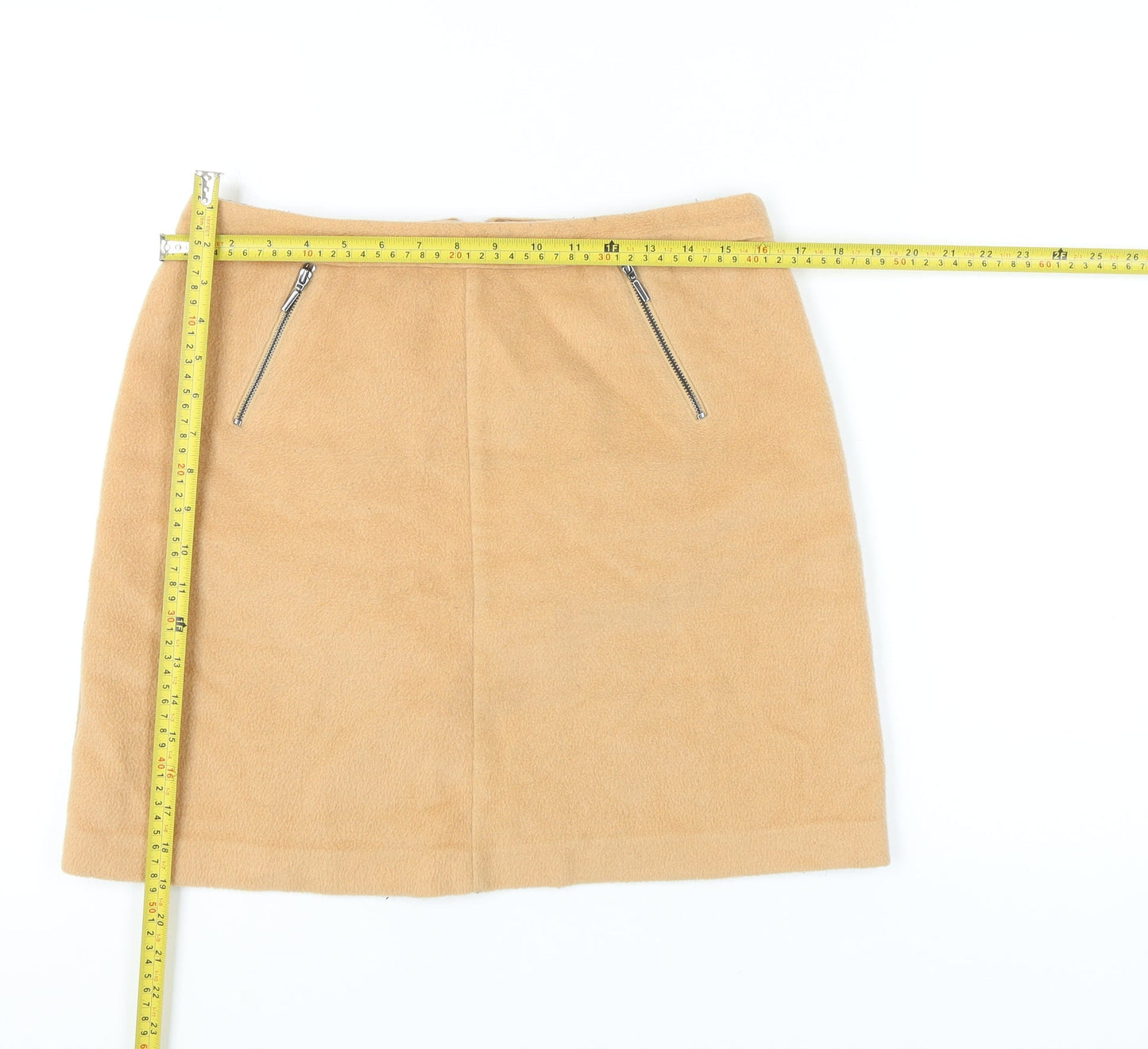 Marks and Spencer Women's Beige Knee Length Pencil Skirt, Size 12