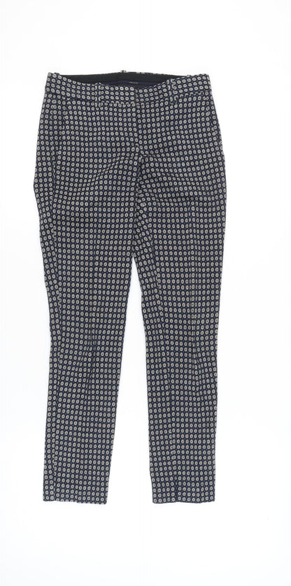 Theory Women's Blue Geometric Dress Pants 2XS