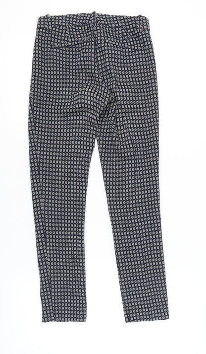 Theory Women's Blue Geometric Dress Pants 2XS