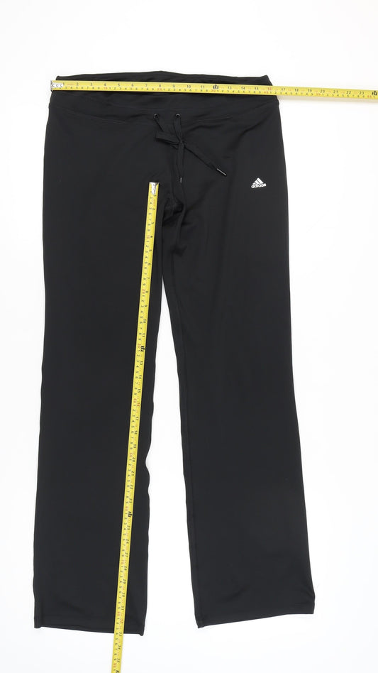 Adidas Women's Black Gym Trousers, Size L, Activewear