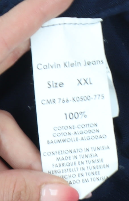 Calvin Klein Jeans Men's Blue Full Zip Jumper XXL