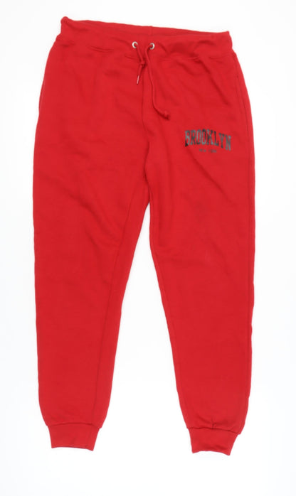 North West Red Jogger Trousers L Unisex with Logo