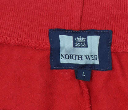 North West Red Jogger Trousers L Unisex with Logo
