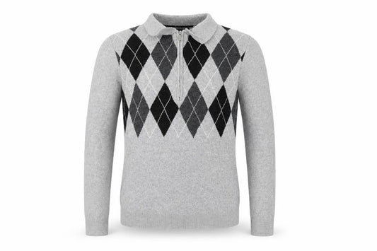 Next Boys Grey Argyle Jumper, Size 11 Years, Classic Style