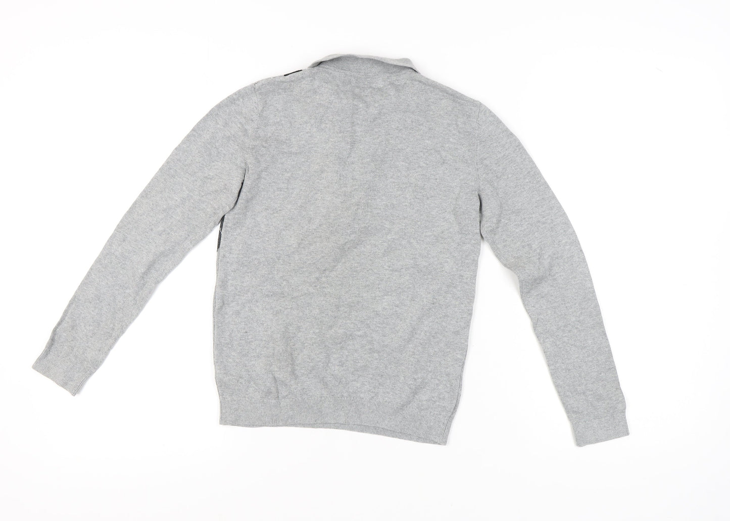 Next Boys Grey Argyle Jumper, Size 11 Years, Classic Style