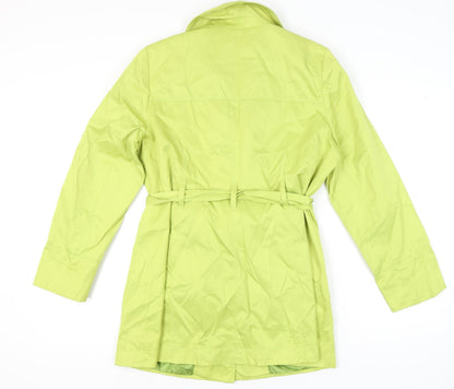 BHS Women's Green Trench Coat Size 16