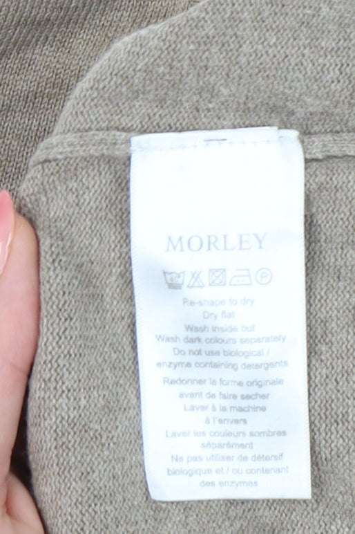 Morley Men's Beige V-Neck Jumper - Size M