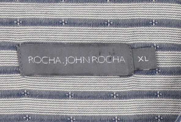 Rocha John Rocha Men's Striped XL Casual Shirt