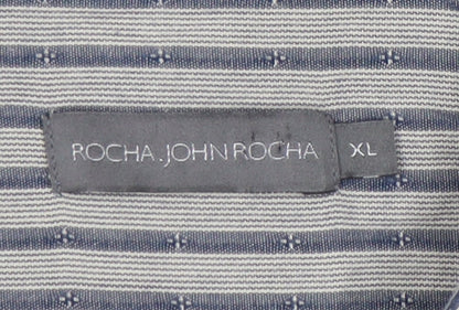 Rocha John Rocha Men's Striped XL Casual Shirt