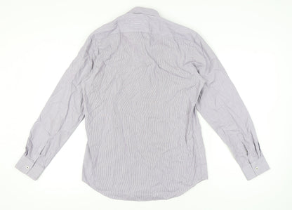 Marks and Spencer Men's Striped Shirt, M, Multicoloured