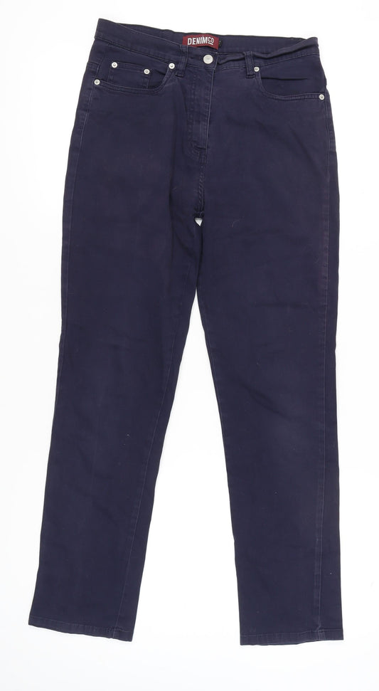 Denim Co Women's Blue Straight Jeans Size 12