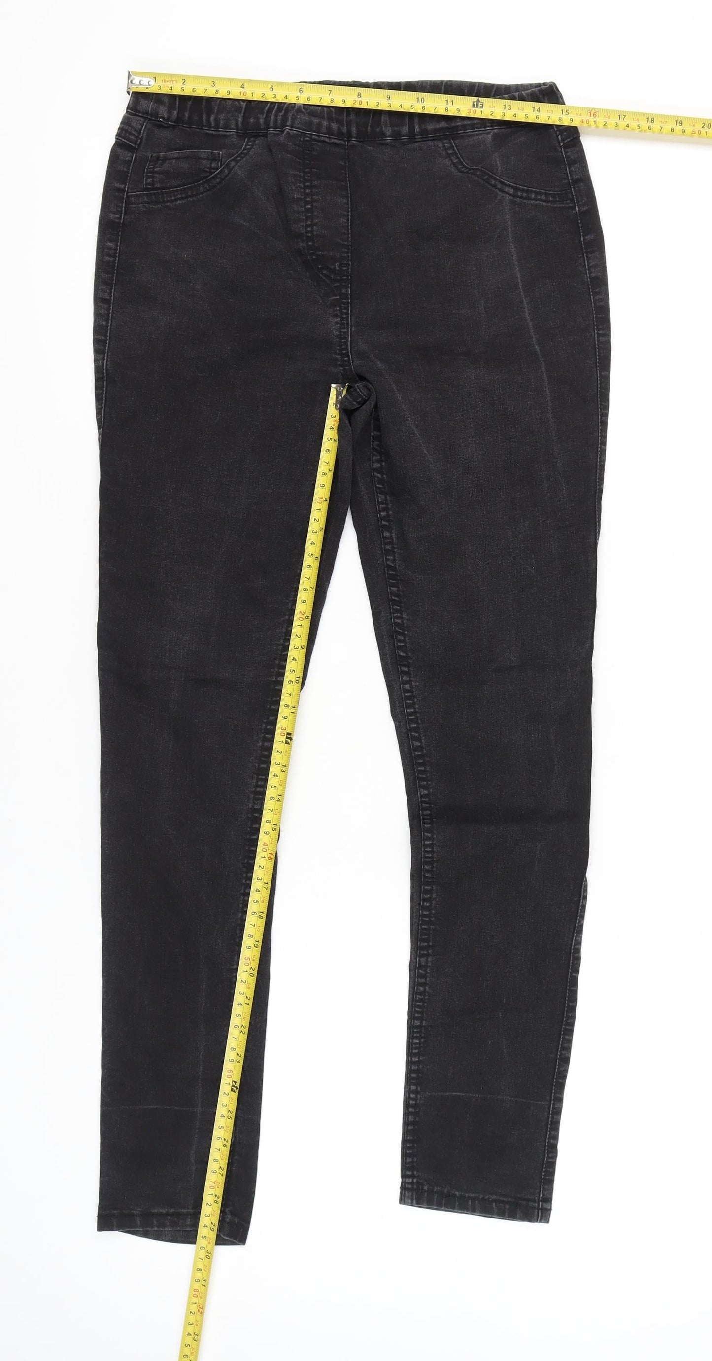 M&Co Women's Black Straight Jeans Size 12