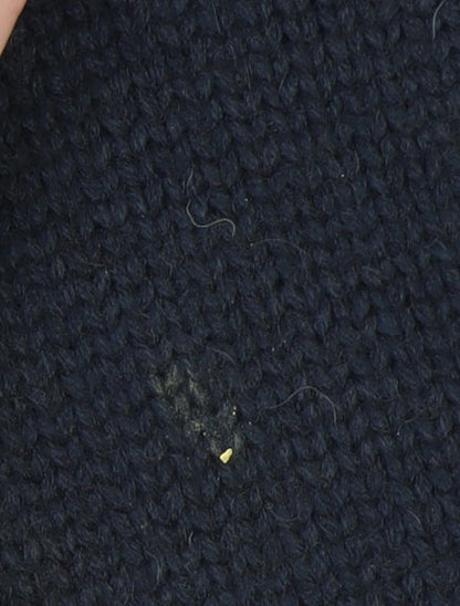 French Connection Men's Black Henley Jumper L