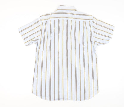 Linea Men's Multicoloured Striped Cotton Shirt L