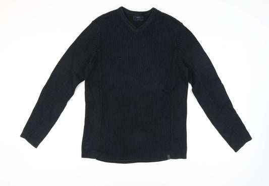 Next Men's Black Cotton Pullover Jumper - Size L