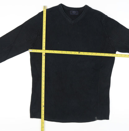 Next Men's Black Cotton Pullover Jumper - Size L
