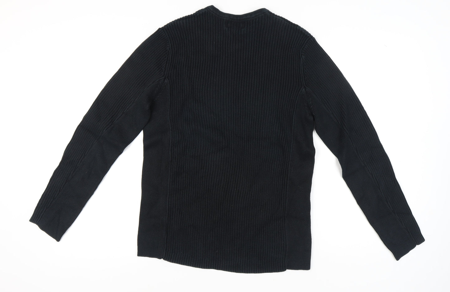 Next Men's Black Cotton Pullover Jumper - Size L