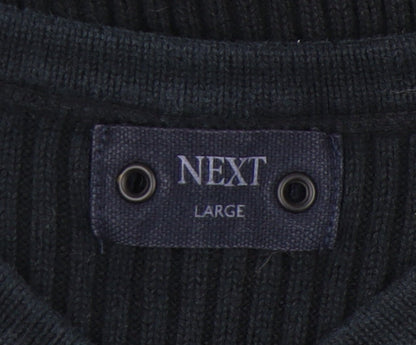 Next Men's Black Cotton Pullover Jumper - Size L
