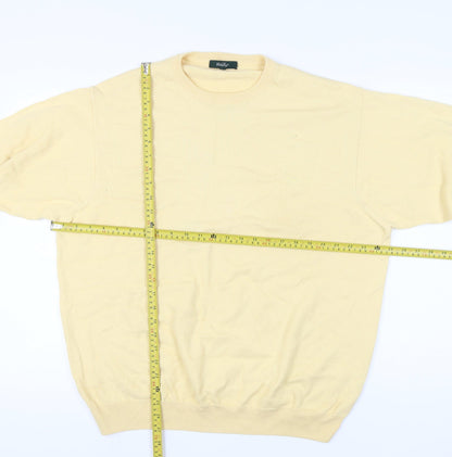 Wolsey Men's XL Yellow Pullover Jumper Cotton Crew Neck