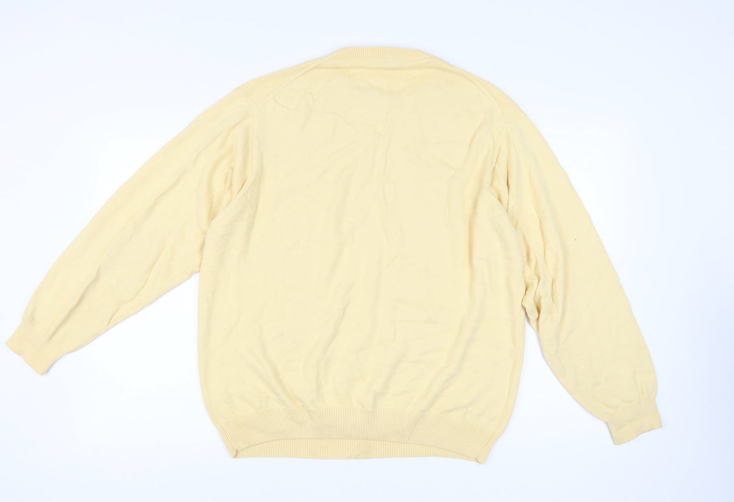 Wolsey Men's XL Yellow Pullover Jumper Cotton Crew Neck