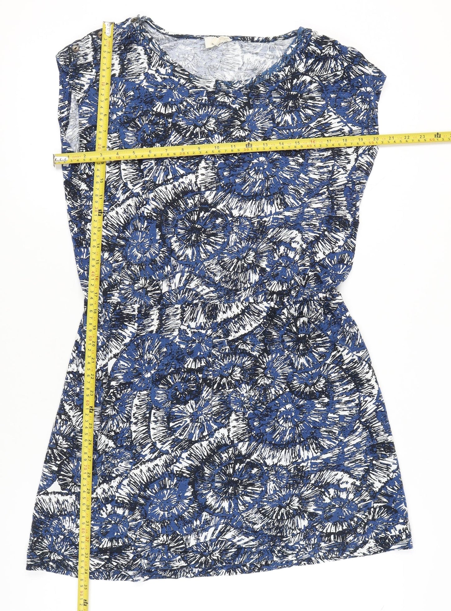 Linea Women’s Blue Floral Sheath Dress, Size 12