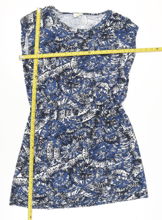 Linea Women’s Blue Floral Sheath Dress, Size 12