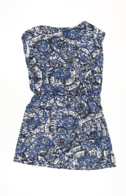 Linea Women’s Blue Floral Sheath Dress, Size 12