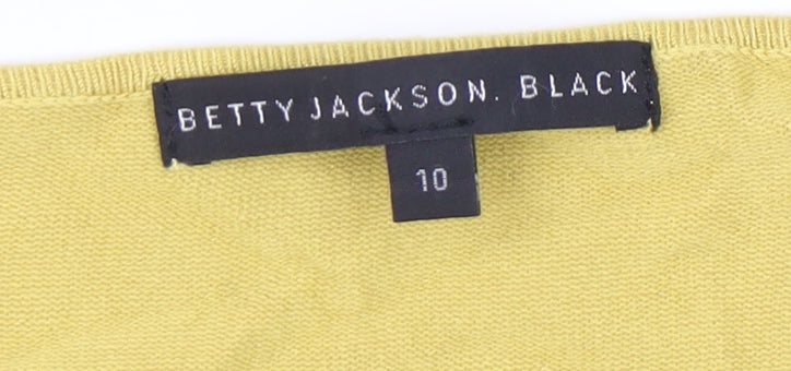 Betty Jackson Yellow Cardigan, Women's Size 10, Ruffled