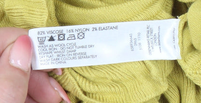 Betty Jackson Yellow Cardigan, Women's Size 10, Ruffled