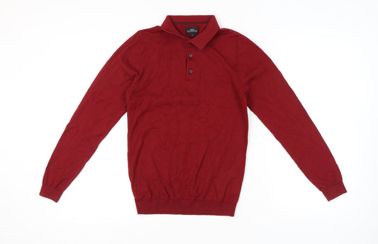 Next Men's XS Red Collared Pullover Jumper